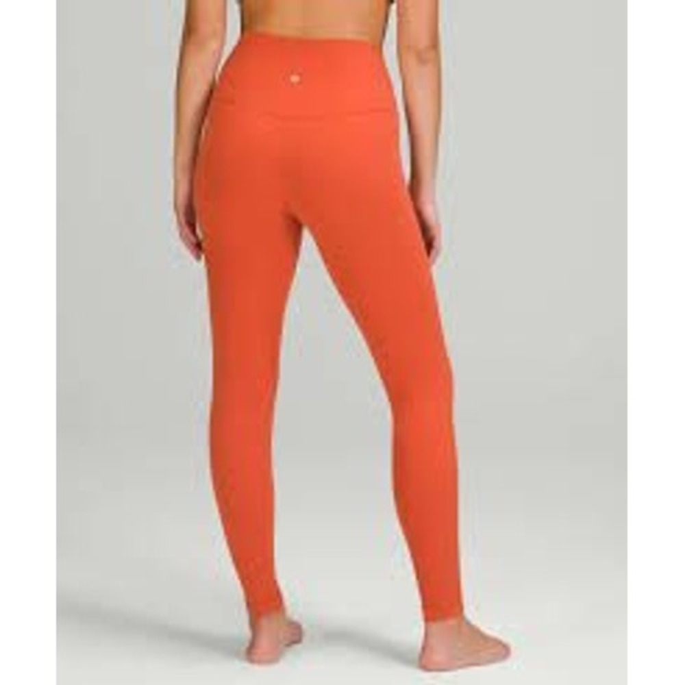 Lululemon Align Pants Pumpkin Orange High Rise Double Lined Nulu W5CTIS - Picture 2 of 8